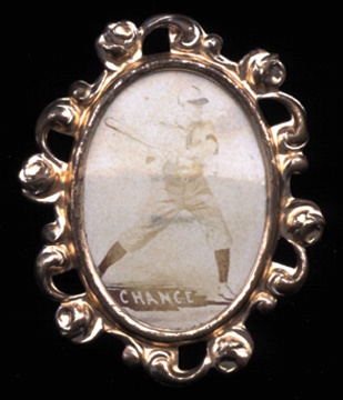 Baseball Pins - 1910's Frank Chance Ornate Border Pin (P1)