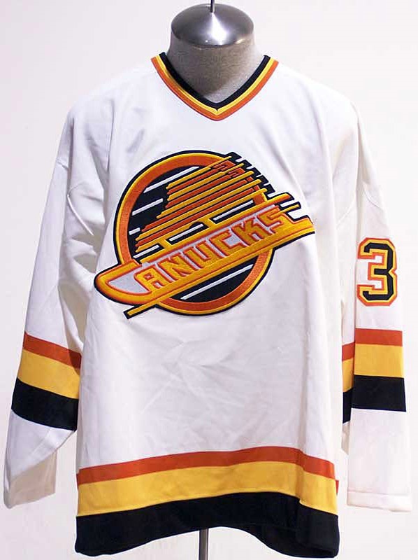 Game Used Hockey - Circa 1990-1991 #30 Vancouver Canucks Team Issued Hockey Jersey