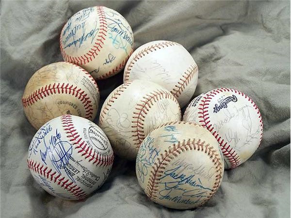 Autographs Baseball - 1970/80s New York Mets Team Signed Baseballs (7)