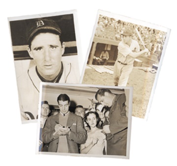 Ty Cobb and Detroit Tigers - 1920's-60's Hank Greenberg Wire Photographs (6)