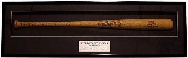 1973 Detroit Tigers Signed Bat