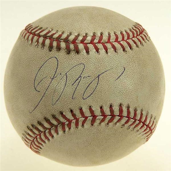 Autographs Baseball - Jose Reyes Signed Game Used Baseball Mets-Steiner