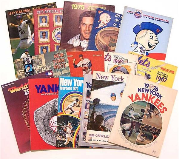 Autographs Baseball - Yankees & Mets Baseball Yearbook and Program Collection (25)