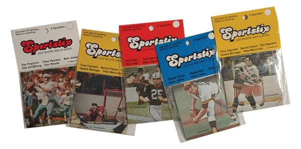 Hoard of 1976 Sportstix Baseball, Hockey and Football Unopened Packs