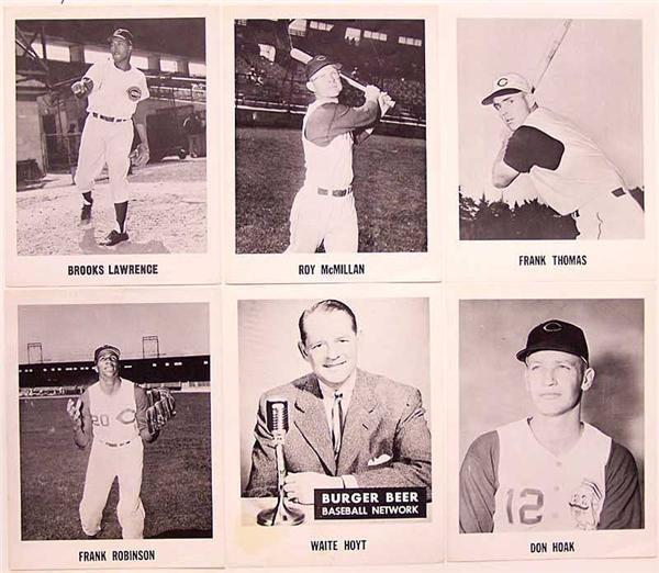 1956-1959 Burger Beer Cincinnati Reds Premiums with Frank Robinson Rookie (17)