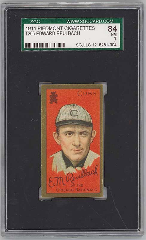 Cards Baseball Pre 1930 - 1911 T205 Ed Reulbach Tobacco Card SGC 84 Near Mint 7