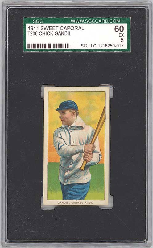 Cards Baseball Pre 1930 - 1911 T206 Chick Gandil Tobacco Card SGC 60 EX 5.