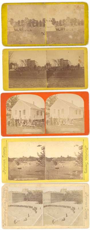 Baseball Memorabilia - (5) 1860s-1880s Baseball Stereoview Photographs.