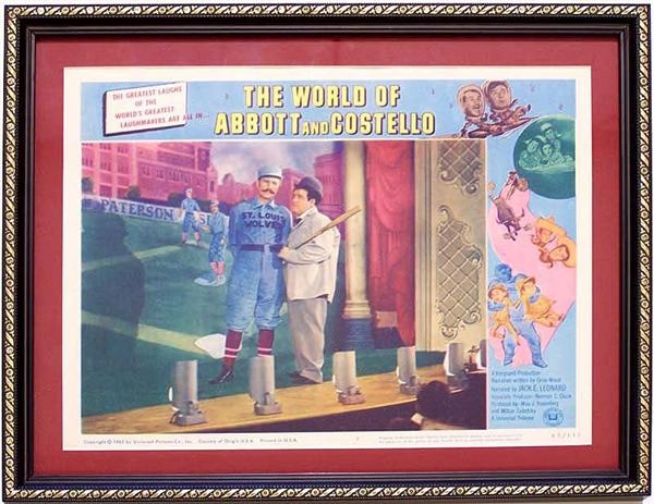 Baseball Memorabilia - 1965 Abbott and Costello &quot;Who's on First&quot; Lobby Card.