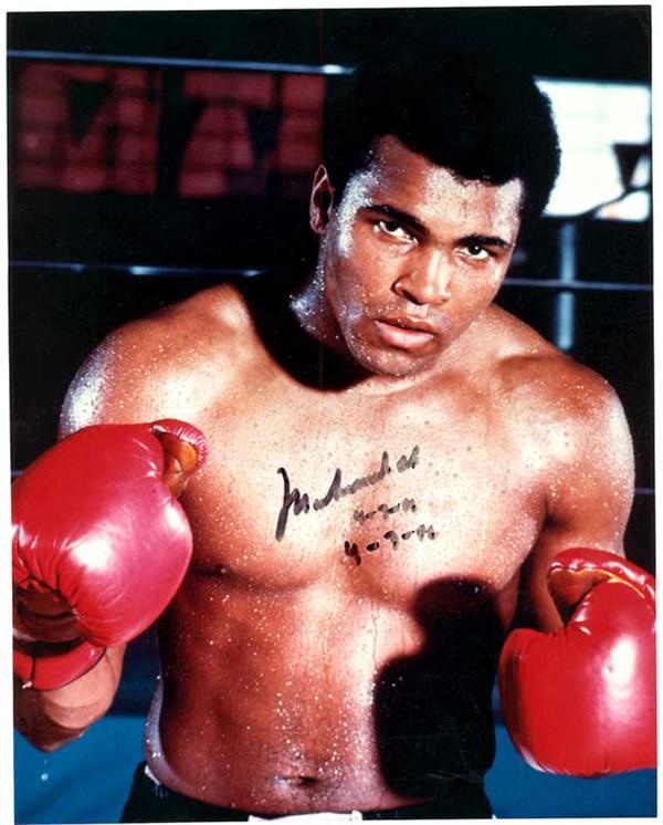 - Muhammad Ali Boxing Signed 8 x 10 Boxing Photo