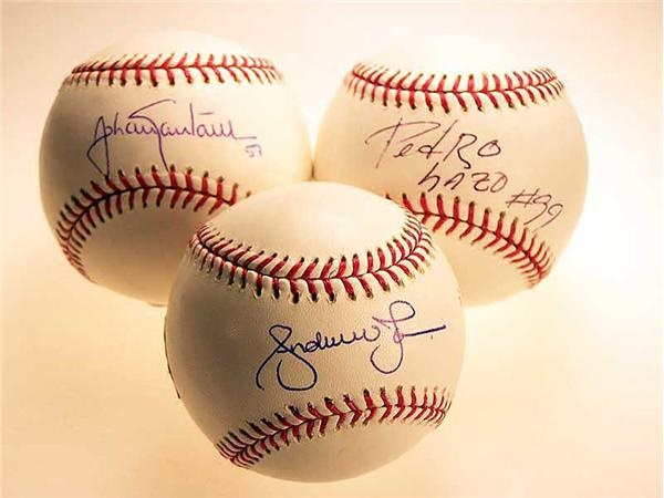 Autographs Baseball - (3) Collection of Single Signed World Baseball Classic Game Baseballs