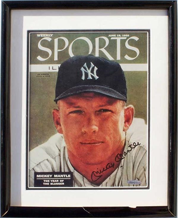 Autographs Baseball - MIckey Mantle Signed 1956 Sports Illustrated Cover Photo UDA