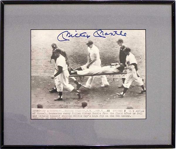 New York Yankees Mickey Mantle Signed Wire Photo