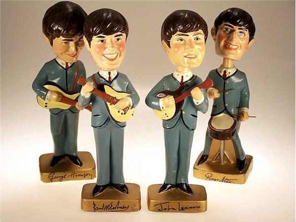 Rock And Pop Culture - 1964 The Beatles Complete Set of Bobbin Head Dolls