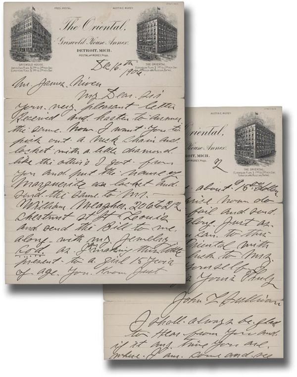- 1906 John L Sullivan Boxing Handwritten Signed Letter ALS.