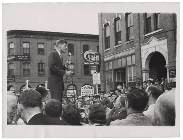 Rock And Pop Culture - Senator John F. Kennedy Takes the Stump News Service Photo(1958)