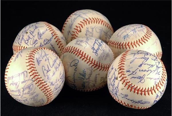 - 1960s Houston Astros Team Signed Baseballs (6)