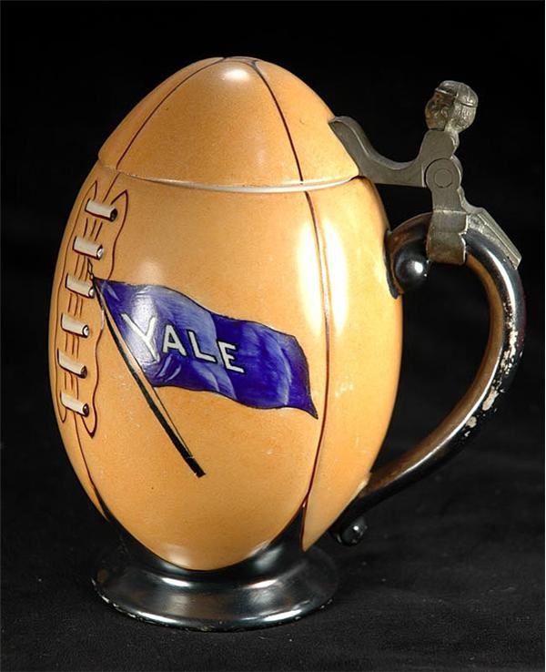 Circa 1910 Yale Figural Football Mug