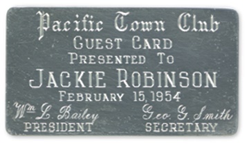 - 1954 Jackie Robinson Sterling Silver Card