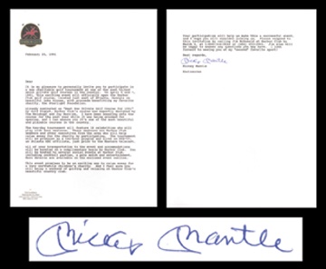 - 1991 Mickey Mantle Golf Letter
