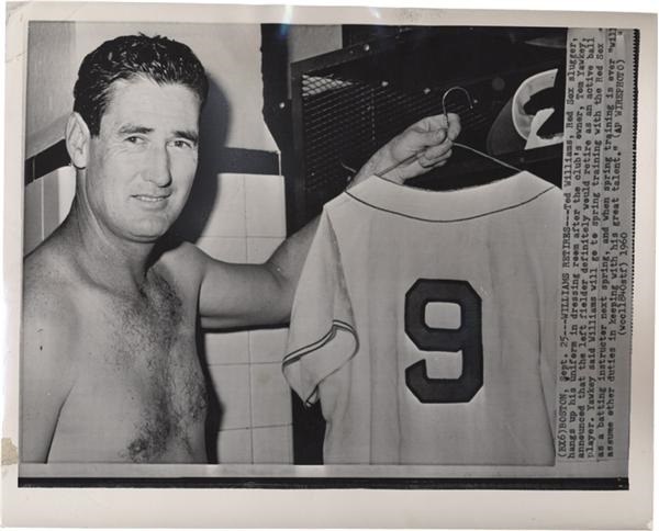 Baseball Memorabilia - Ted Williams Retires (1960)