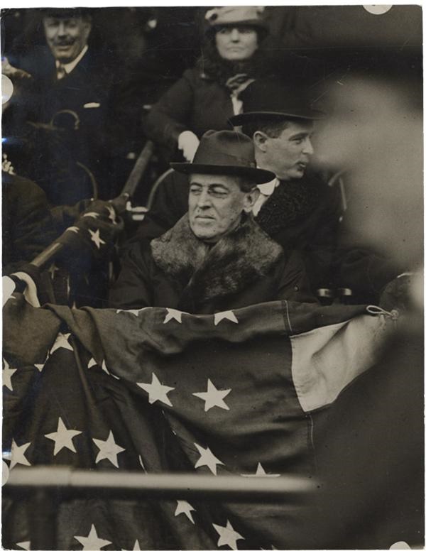 Baseball Memorabilia - “President As A Fan” Silver Gelatin (Circa 1915)