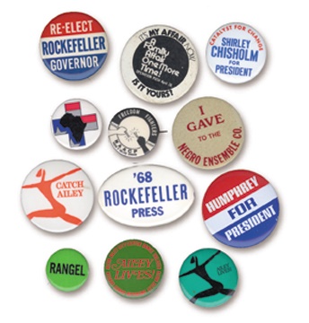Jackie Robinson - 1950's-60's Jackie Robinson Political & Cultural Arts Buttons (16)