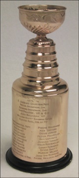 1975-76 Mini Stanley Cup Championship Trophy Presented to Guy