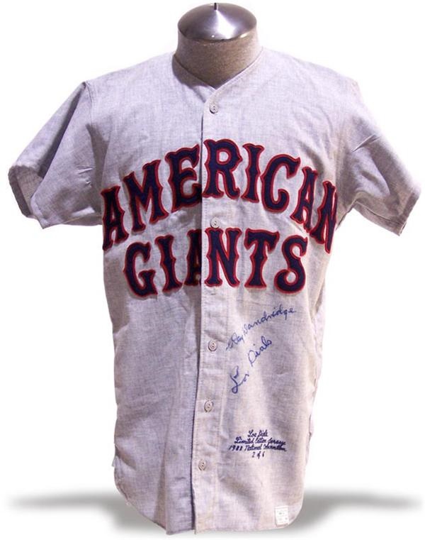 Negro League Ltd. Ed. Baseball Jersey Signed by Lou Dials & Ray Dandridge