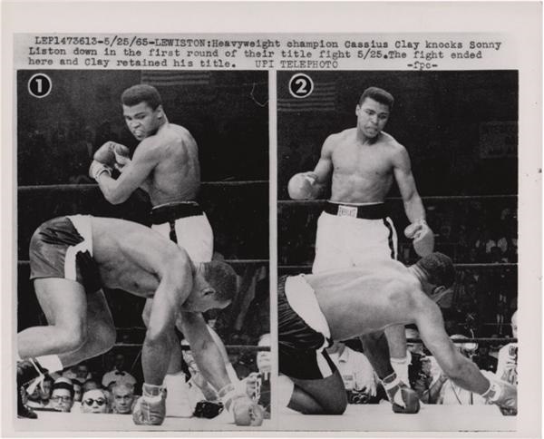 Memorabilia Other - Triple Sequence Ali v. Liston Boxing Wire Photos (2)