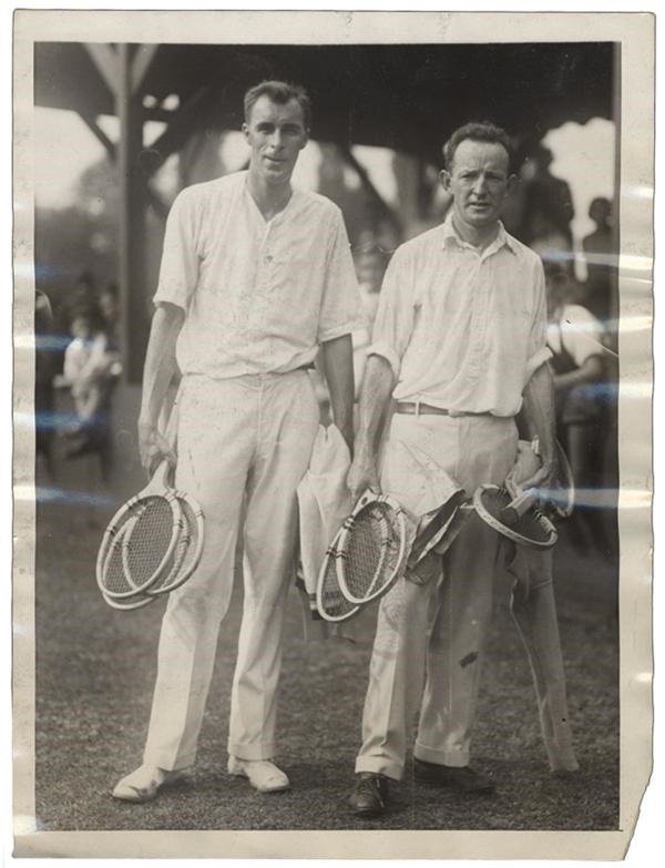 Memorabilia Other - Big Bill Tilden and Bill Johnston Tennis Wire Photos (9 photos)