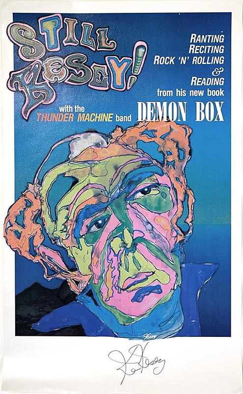Psychedelic Ken Kesey Signed Poster