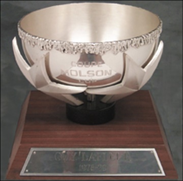 Guy Lafleur - 1978-79 Molson Cup Trophy Presented to Guy Lafleur (8x9")
