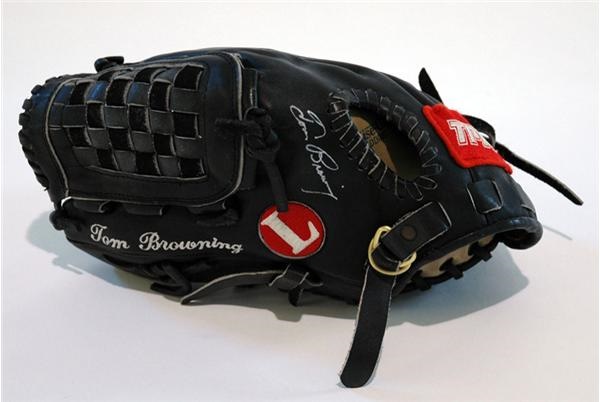 Game Used Baseball - 1990s Tom Browning Cincinnati Reds Game Used Baseball Glove