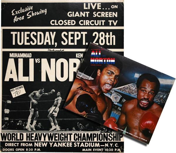 1976 Muhammad Ali vs. Ken Norton Ali Signed World Heavyweight Championship Fight Poster and Program