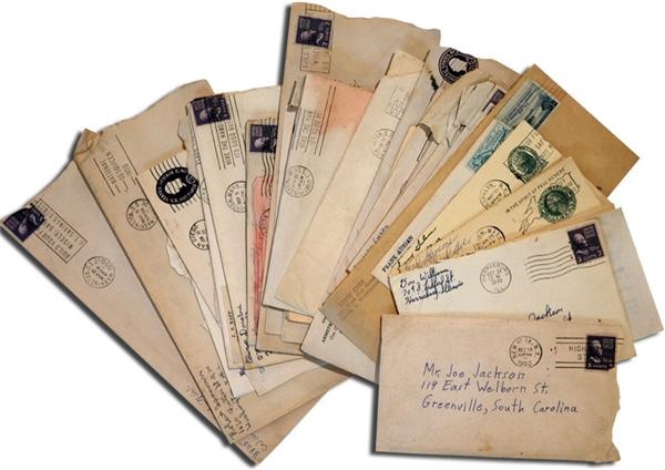 Baseball Memorabilia - 1950's Shoeless Joe Jackson Baseball Fan Letters (40)