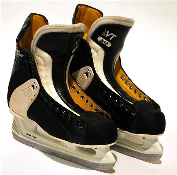 Game Used Hockey - Mid 1990's Mario Lemieux Game Worn Skates