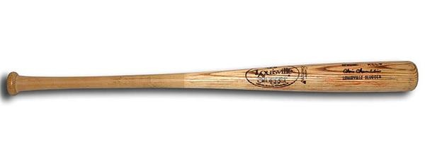 Chris Chambliss Signed Game Used Baseball Bat