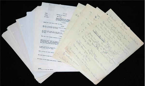 Bill Tilden Tennis Original Movie Script with Handwritten Notes