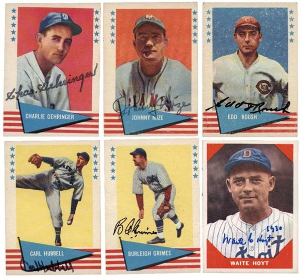 - (34) 1960 & 1961 Fleer Signed Baseball Cards