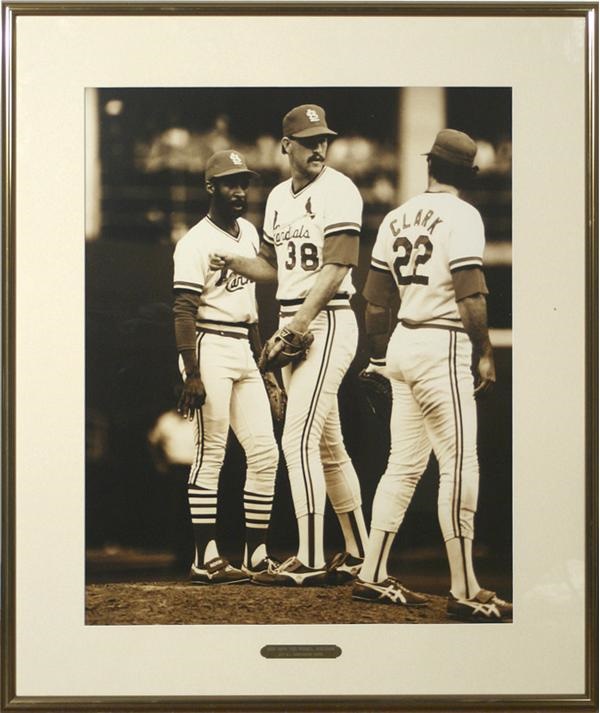 Large Framed Photo of the 1985 N.L.C.S. from the Cardinals Club at Old Busch Stadium