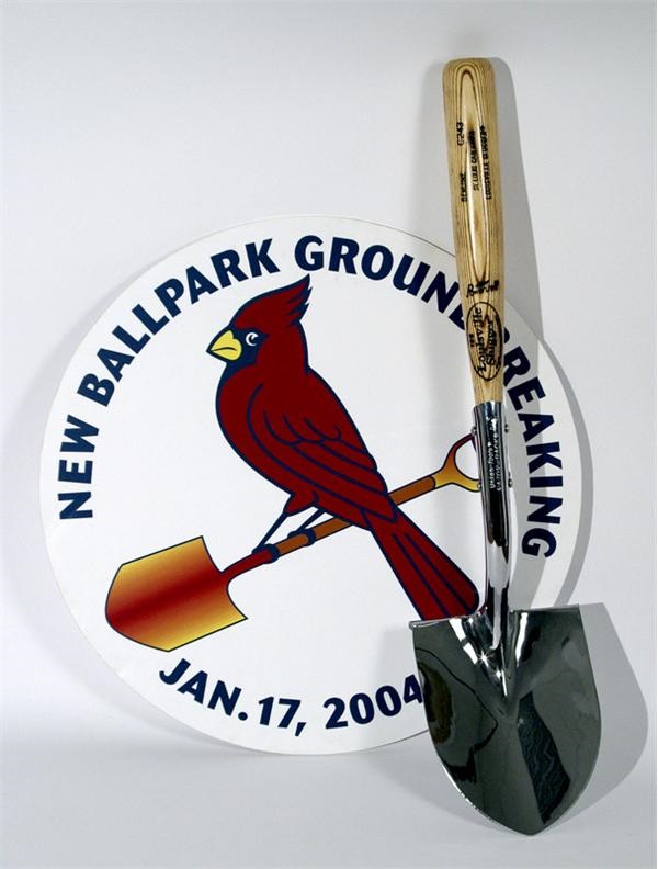 St. Louis Cardinals - Cerimonial Ground Breaking Shovel From New Busch Stadium