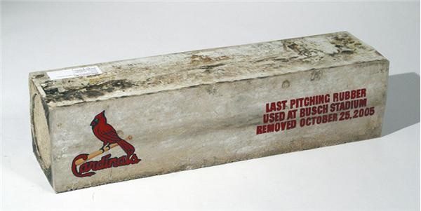 - The Last Pitching Rubber Ever Used At Old Busch Stadium