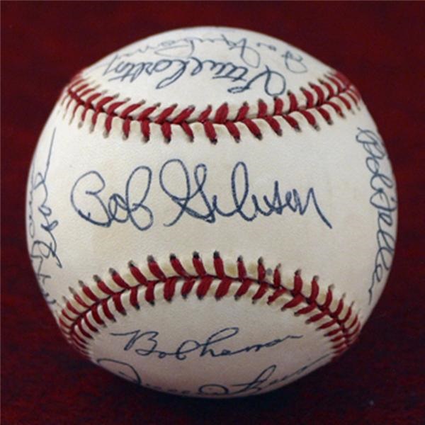 Baseball Signed by 14 Hall of Fame Pitchers From Bob Gibson's Personal Collection