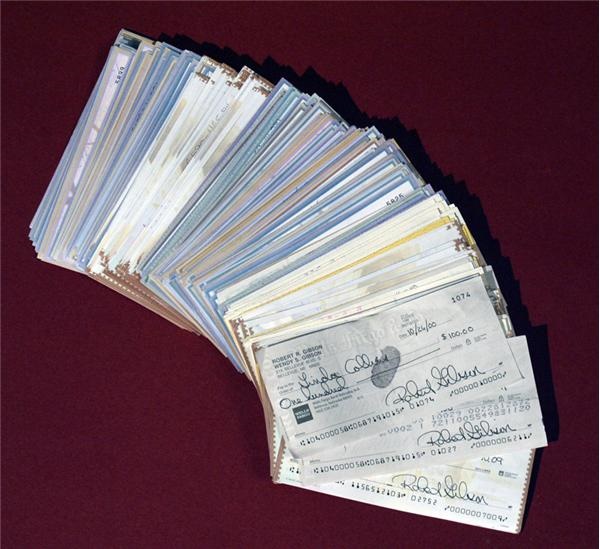 - Hoard of 500 Bob Gibson Signed Bank Checks