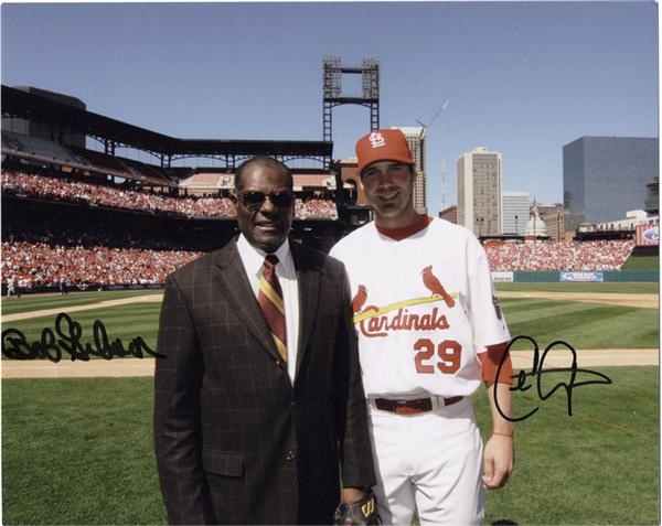 St. Louis Cardinals - Cy Young Winners Bob Gibson and Chris Carpenter Signed Photo from Bob Gibson