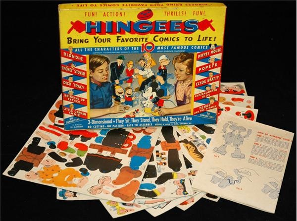 Rock And Pop Culture - 1944 Hingees Build-Your-Own Comic Character Models Unused in Original Box