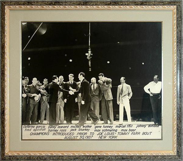 Memorabilia Other - Large 1937 Boxing Champions Presentation Photo (23x19")