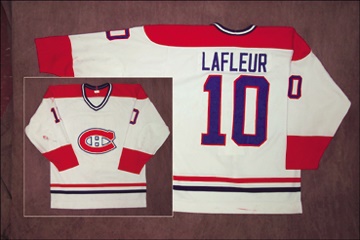Guy Lafleur - 1985 Guy Lafleur's Last White Canadiens Game Worn Jersey