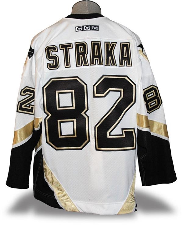 Game Used Hockey - 2003-04 Martin Straka Game Worn Pittsburgh Penguins Jersey